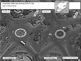 Armored vehicles in the eastern city of Dayr az Zawr, Syria, 19 June 2012.