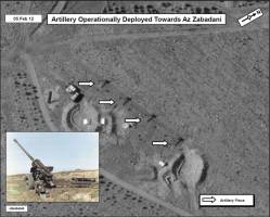 Graphic of Artillery Operationally Deployed Towards Az Zabadani
