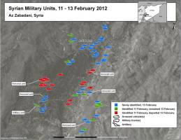 Military deployments in the vicinity of Az Zabadani between 11 February and 13 February 2012.