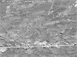 Artillery impacts around Az Zabadani between 5 and 11 February 2012.