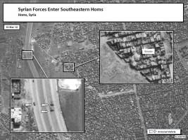Syrian forces entered southeastern Homs on 10 March 2012.
