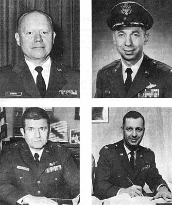 Col. Norman C. Appold; Lt. Col. John D.
Seaberg; Maj. Alfred J. Gardner and Capt. Jay R. Brill