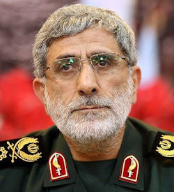 Iran's Esmail Ghani, commander of the Islamic Revolutionary Guards Corps-Qods Force (IRGC-QF)
