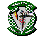 USAF 308th Fighter Sq Luke F 16 Emerald Knights Patch