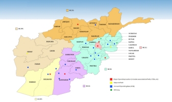 Significant US Operating Locations in Afghanistan, January 2013