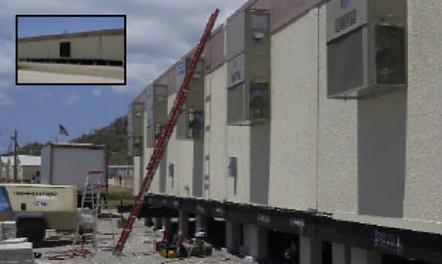 View of the Navy Exchange (NEX) as of September 2003 at Camp America, a personnel housing area, near Camp Delta, Guantanamo Bay, Cuba