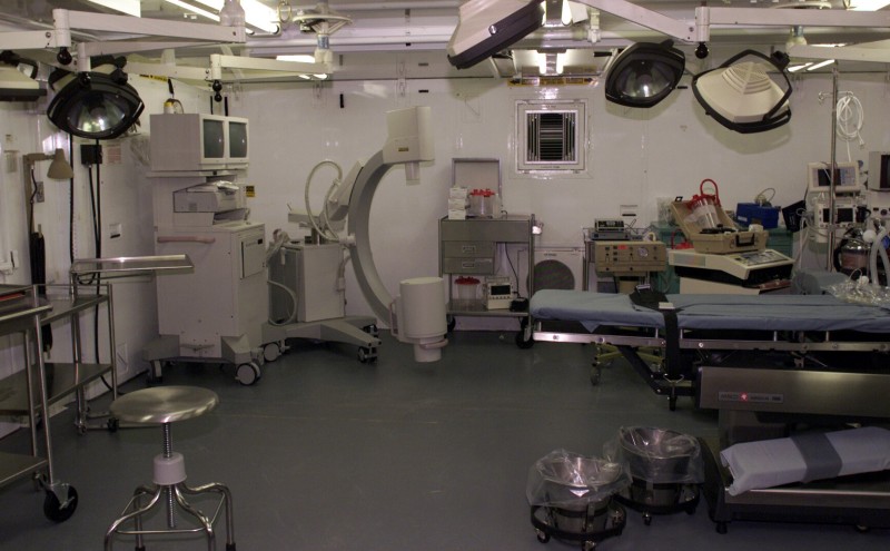 The operating room in the detainee hospital at Camp Delta, Guantanamo Bay, Cuba