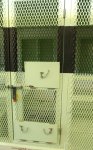 The door of a cell at Camp Delta, Naval Station Guantanamo Bay, Cuba