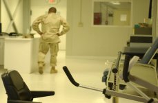 The physical therapy section in the detainee medical facility in Camp Delta, Naval Station Guantanamo Bay, Cuba