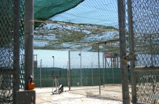 A recreation yard in Camp Delta, Naval Station Guantanamo Bay, Cuba