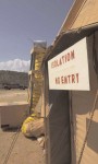 entrance to the isolation tent of Fleet Hospital 20