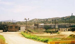 View of Camp X-Ray at the U.S. Naval Base at Guantanamo Bay, Cuba