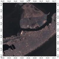 Satellite image of Galveston, TX