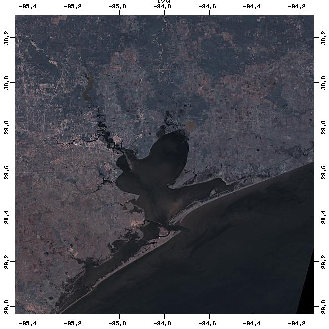 Satellite imagery of Houston