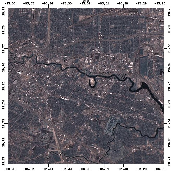 Satellite imagery of Houston