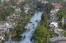 Rescue crews search for Hurricane Katrina survivors in New Orleans, LA
