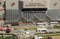 New Orleans Ernest N. Morial Convention Center after Hurricane Katrina
