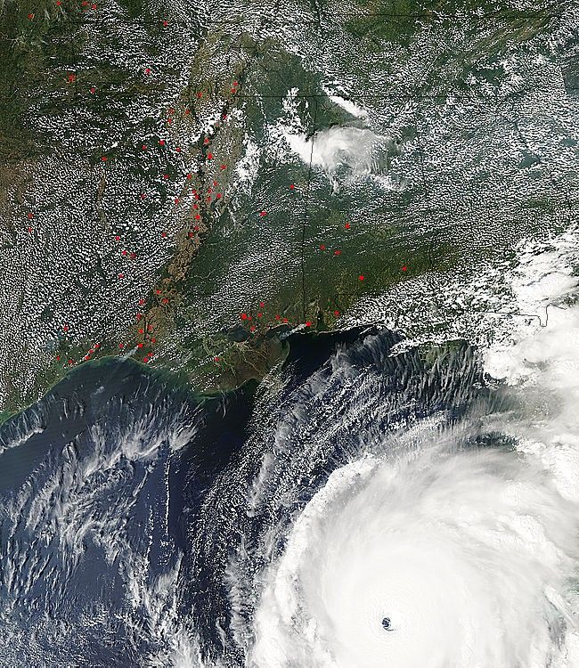 Satellite image of Hurricane Rita, as of Sept. 21, 2005