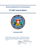 DOT&E FY2007 Annual Report Front Cover