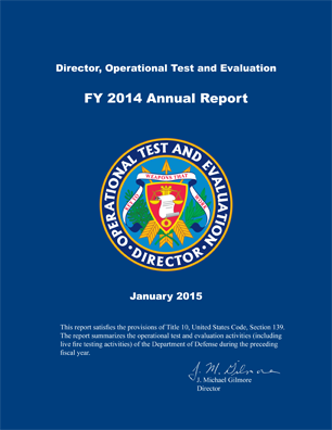 DOT&E FY2014 Annual Report Front Cover