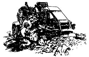 Figure 2-24.  Use of combat intrencher to fill sandbags.