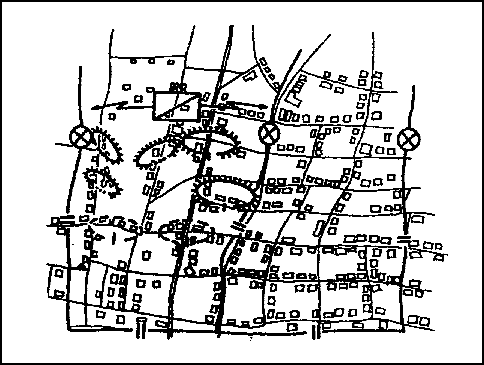 Figure 1-64.  Defense of a built-up sector