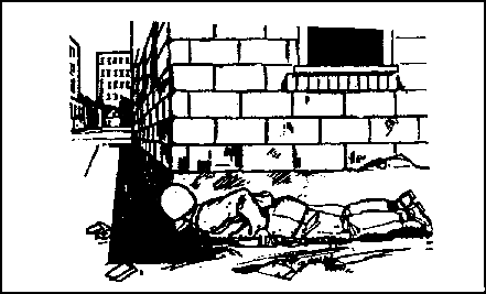 Figure 2-2.  Correct technique for looking around a corner