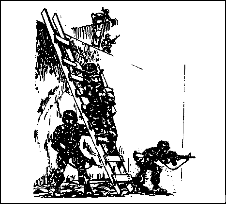 Figure 2-15.  Using ladders to get to upper levels