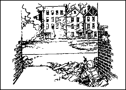 Figure 2-18.  Using the M203 grenade launcher to clear enemy gunfire