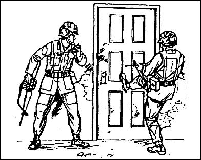 Figure 2-29. Soldier kicking a door open.