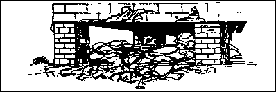 Figure 2-43.  Sandbagged machine gun emplacement under a building