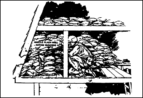 Figure 2-45.  Firing platform built under a roof