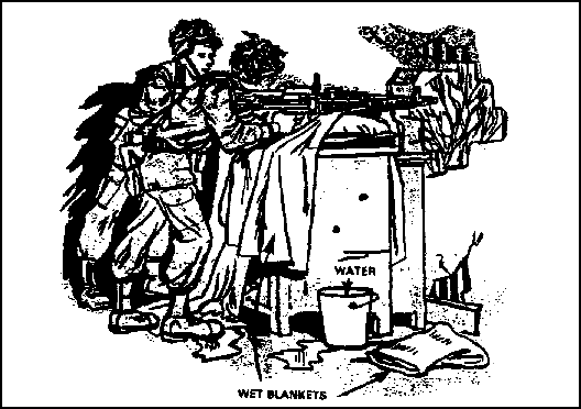 Figure 2-50.  Wet blanket used to keep dust down