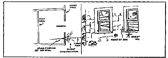 Figure 2-59.  Point of aim for a shaped-charge weapon against a masonry structure