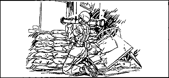 Figure 2-66.  Firing a 90-mm RCLR, AT4/8, or SMAW from inside a building
