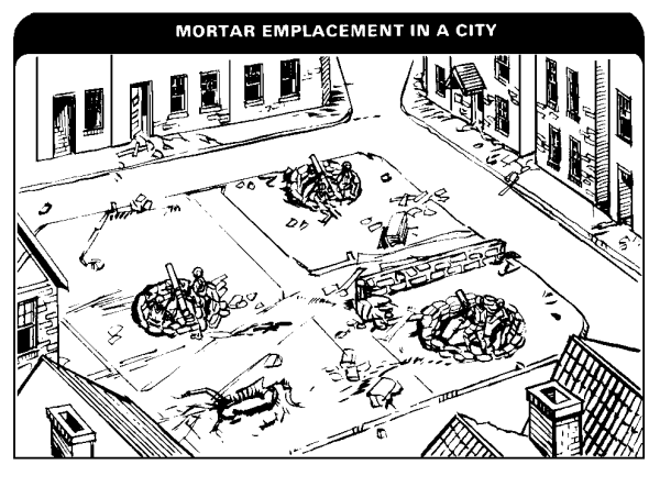Mortar Emplacement in a City