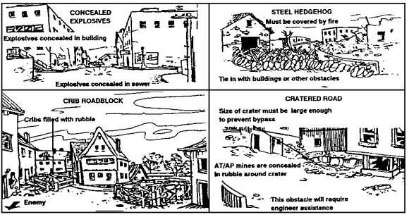 Figure 4-1. Example of field-expedient obstacles.