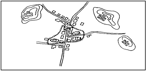 Figure 4-9.  Battalion defense of a village.