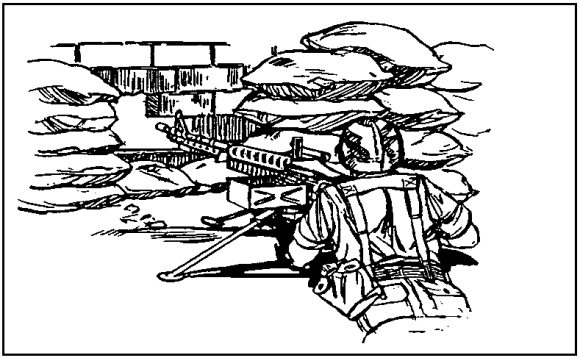 Figure 3-13.  Use of a loophole with a machine gun.