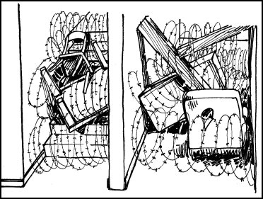 Figure 5-23. Blocking stairs and doorways.