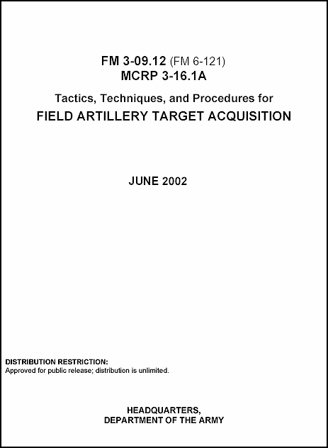 FM 3-09.12 Cover