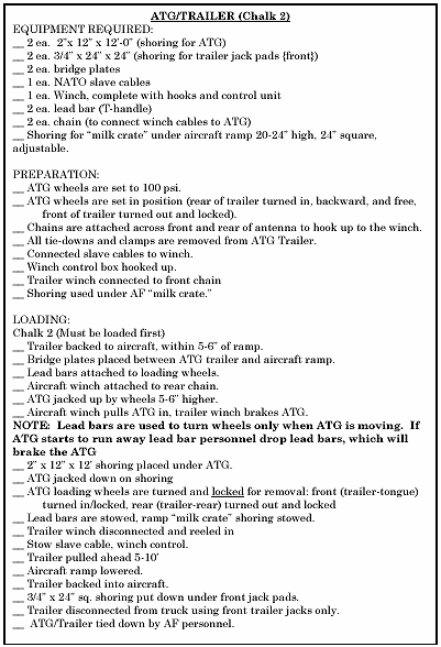 Figure I-14. ATG and Trailer Loading Checklist