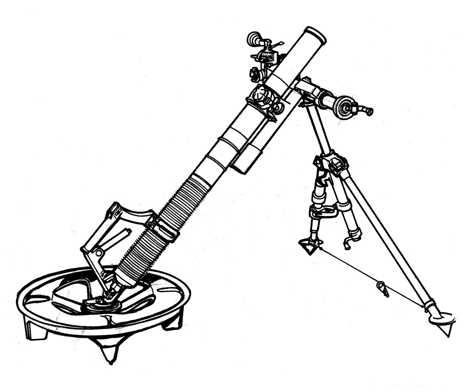 Figure 10-6. 60-mm mortar dismounted.