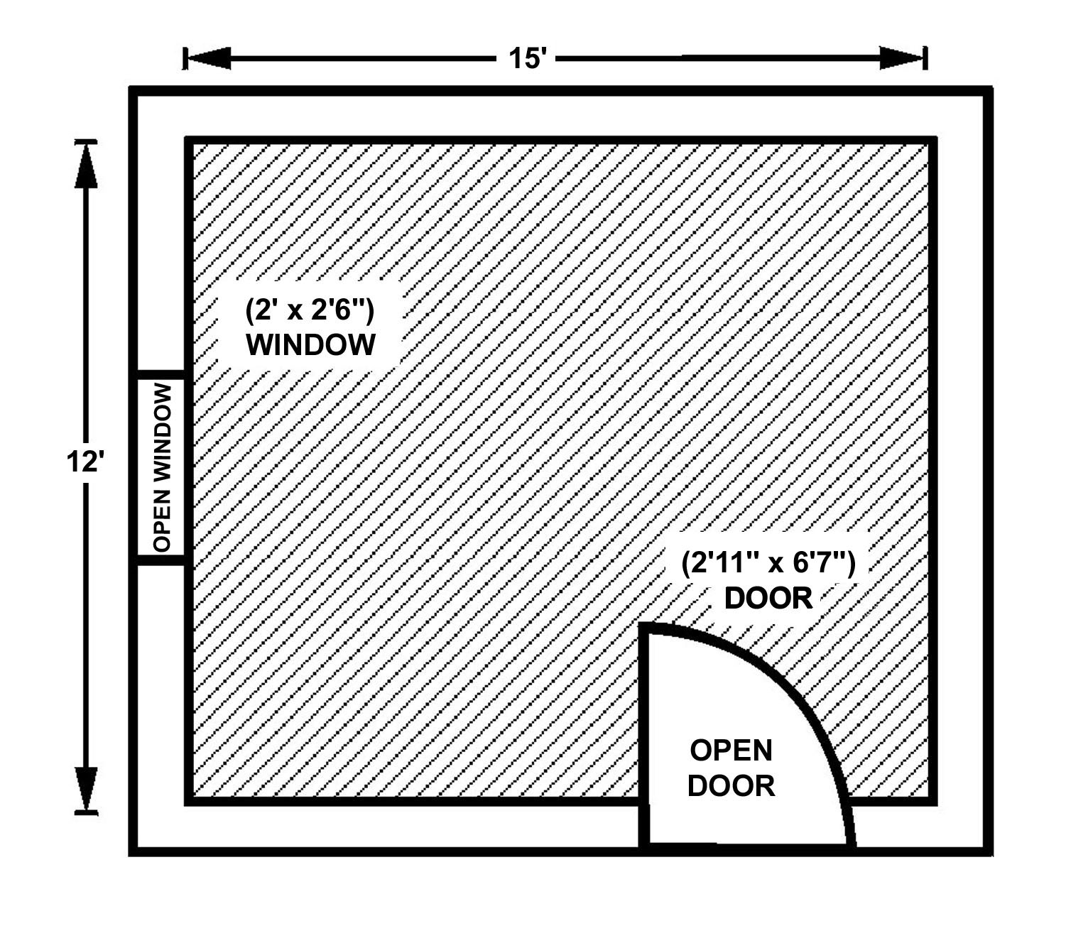 Figure A-8. Minimum room enclosure for Javelin firing.
