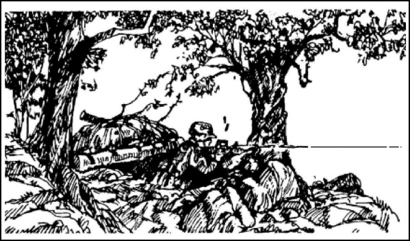 Figure 5-29. One-soldier fighting position.