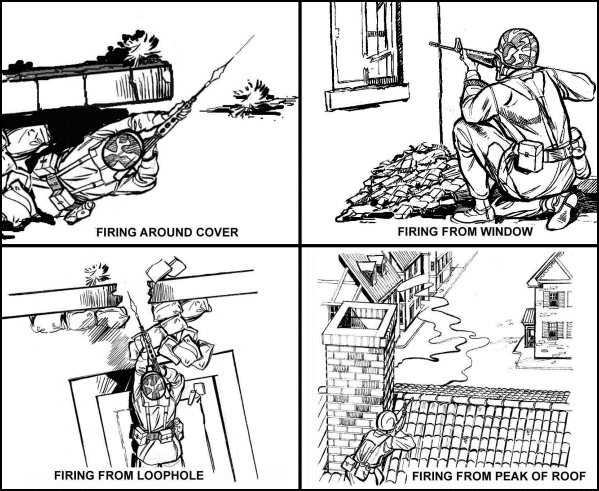 Figure 6-10. Hasty firing positions.