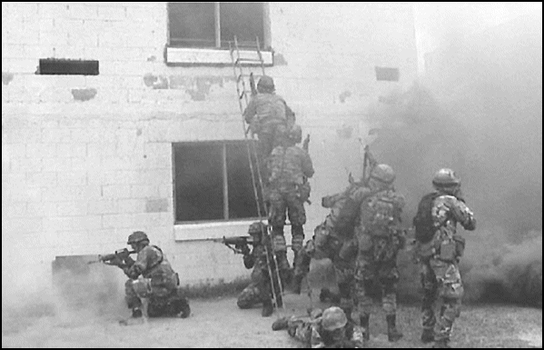 Figure 6-4. Assault element entering through upper level.