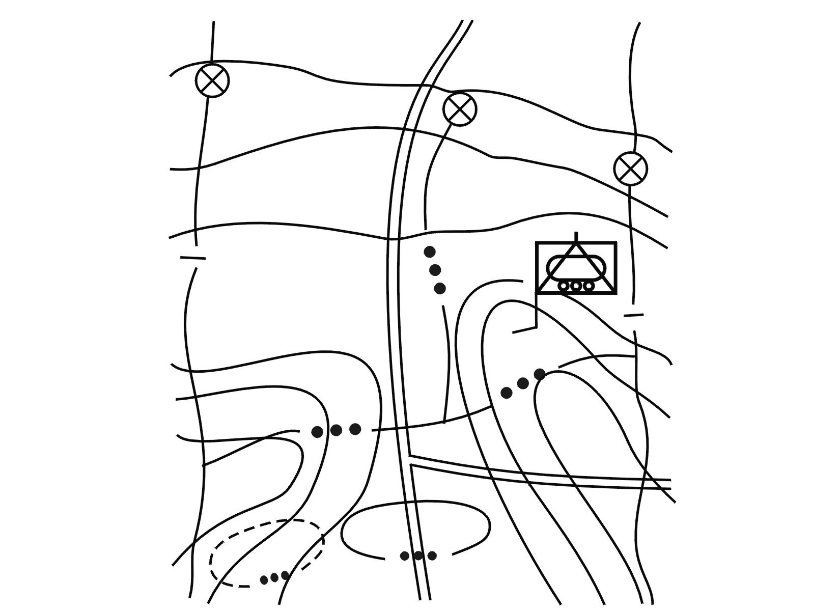 Figure 5-2.   SBCT antiarmor company defense in sector, with a platoon in a battle position.