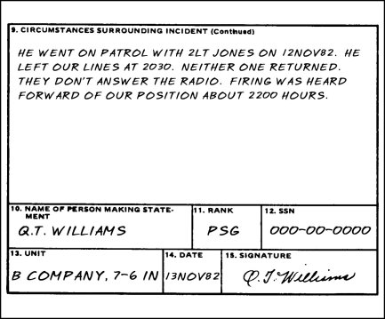 Figure 9-5.  Example completed DA Form 1155 (back).