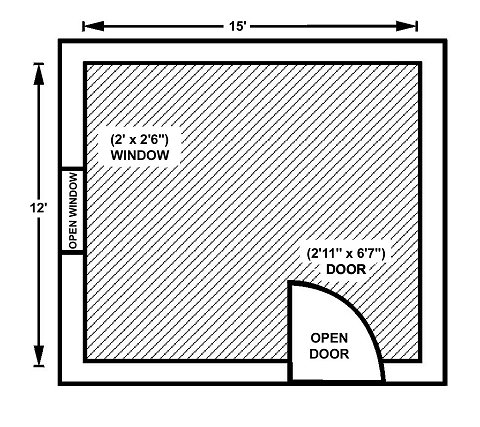 Figure F-8. Minimum room enclosure for Javelin firing.